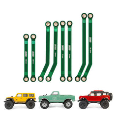 INJORA 8PCS Aluminum High Clearance 4 Links Set for Axial SCX24 C10 Jeep Wrangler Bronco