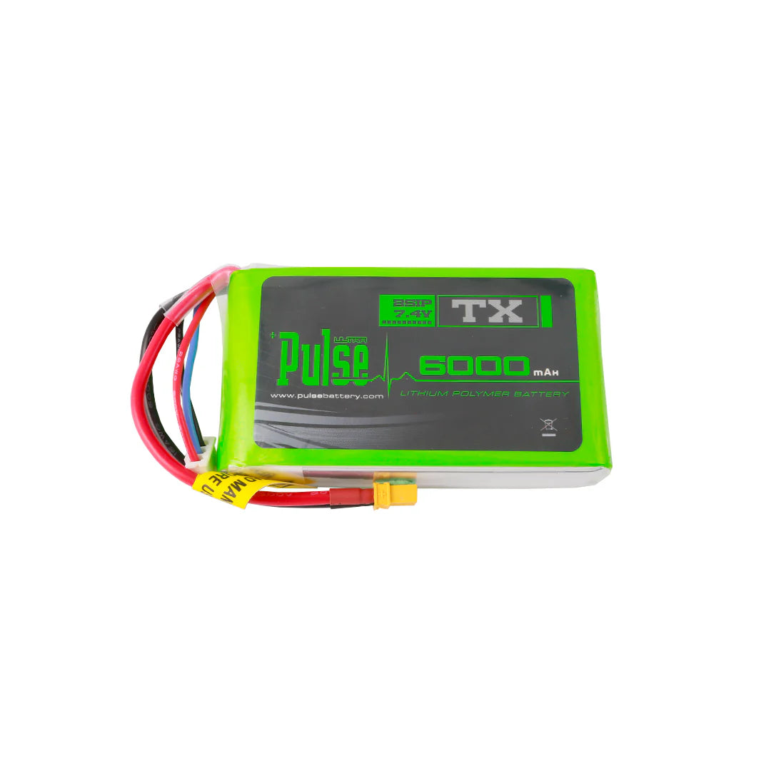 Pulse: 6000mAh Transmitter 2S 7.4V LiPo Battery For Radio Master Boxer and MT12