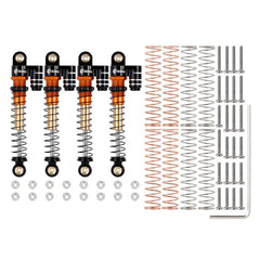 INJORA 43mm Aluminum Threaded Double Barrel Shocks with Fake Reservoir for Axial SCX24 (SCX24-28)