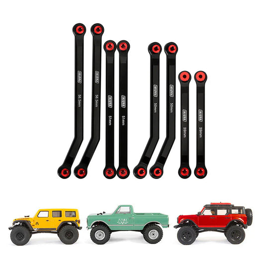 INJORA 8PCS Aluminum High Clearance 4 Links Set for Axial SCX24 C10 Jeep Wrangler Bronco