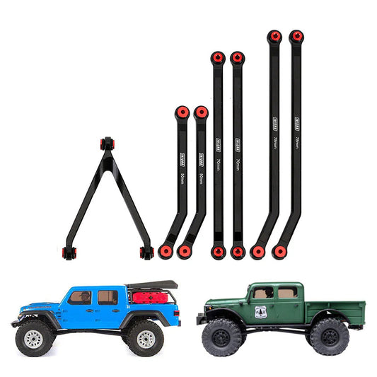 INJORA 7pcs High Clearance Aluminum Chassis Links Set for Axial SCX24 Gladiator Power Wagon