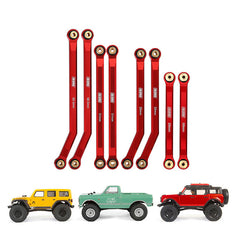 INJORA 8PCS Aluminum High Clearance 4 Links Set for Axial SCX24 C10 Jeep Wrangler Bronco