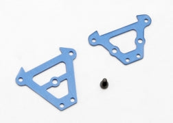 Traxxas Bulkhead tie bars, front & rear (blue-anodized aluminum)/ 2.5x6 CS (1) (7023)