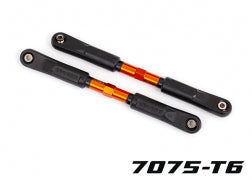 Traxxas Toe links, Sledge® (TUBES orange-anodized, 7075-T6 aluminum, stronger than titanium) (120mm) (2) (9549T)