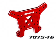 Traxxas Shock tower, rear, 7075-T6 aluminum (red-anodized) (fits Sledge®) (9638R)