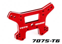 Traxxas Shock tower, front, 7075-T6 aluminum (red-anodized) (fits Sledge®) (9639R)