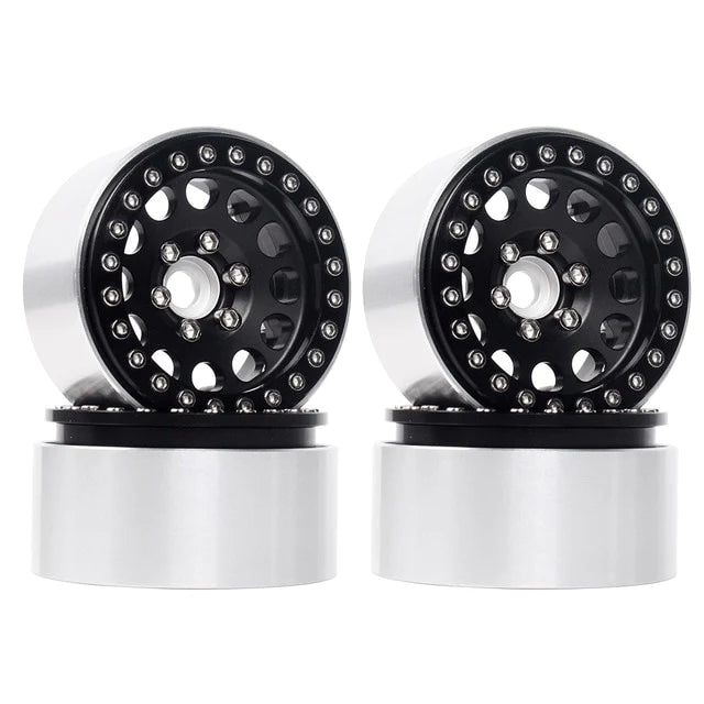 INJORA 4PCS 1.9" Aluminum Alloy Beadlock Wheel Rims For 1/10 RC Crawler