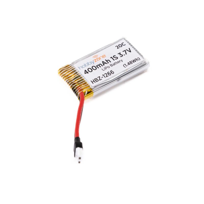 HobbyZone 3.7V 1S 400mAh Lipo Battery (HBZ-1266)