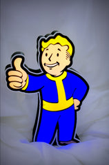 Fallout Vault Boy 3D Printed LED Lighted Sign