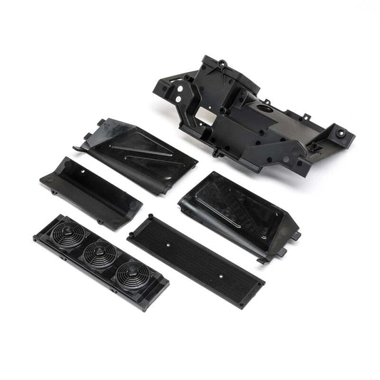 Losi  1/1 In Stock Rear Bulkhead, Fan Panel & Mud Guard: 1/10 Baja Rey 2.0 (LOS231109)