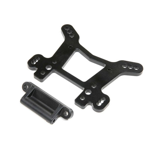 Losi Shock Tower Front, Aluminum Black: DBXL-E/DBXL 2.0  (LOS254063)