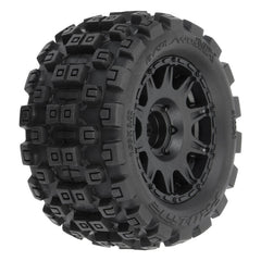 Pro-Line 1/18 Badlands MX 1.85" F/R MTD 12mm Black Raid: Granite GROM (PRO1024110)