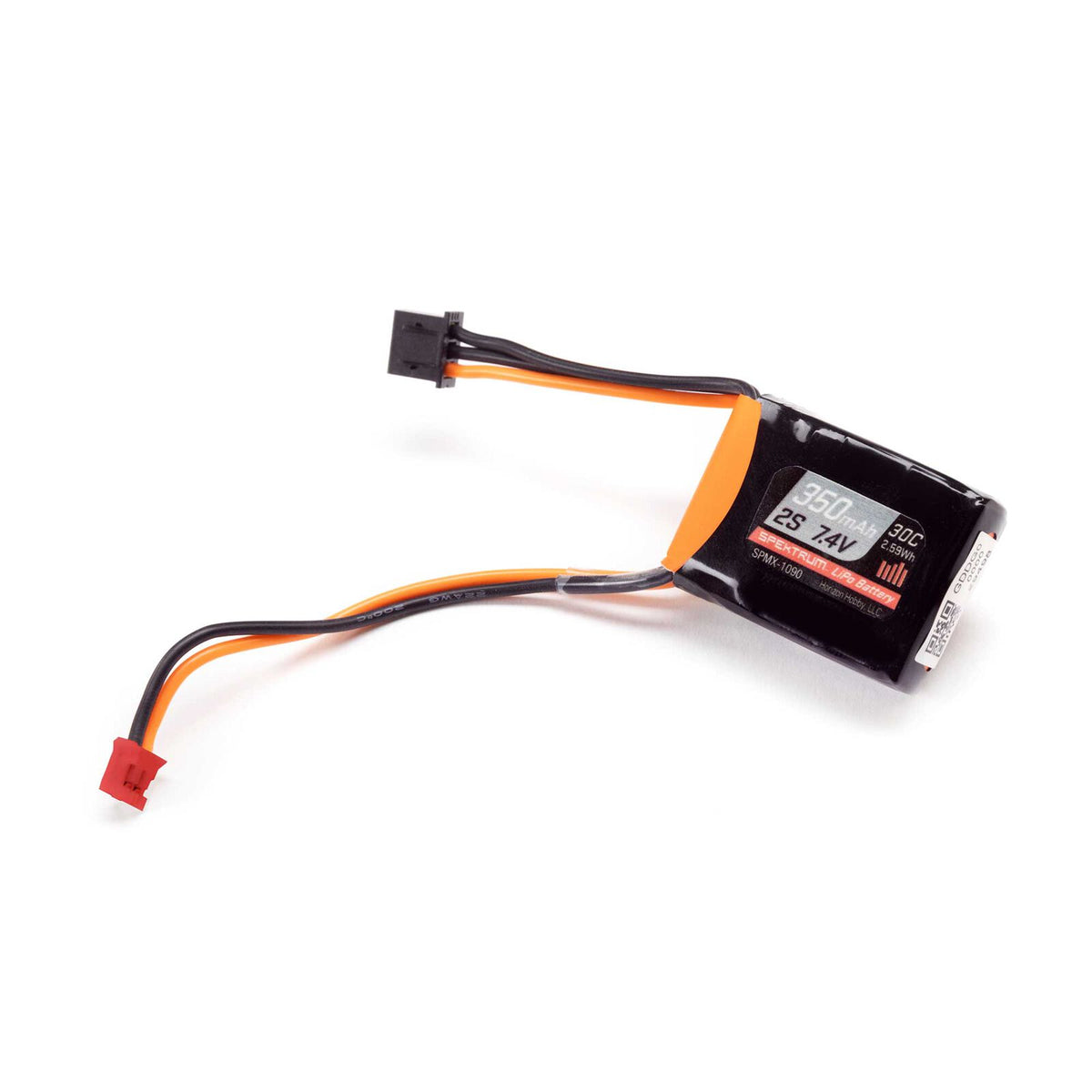 Spektrum 7.4V 350mAh 2S 30C LiPo Battery: PH2.0 (SPMX-1090)