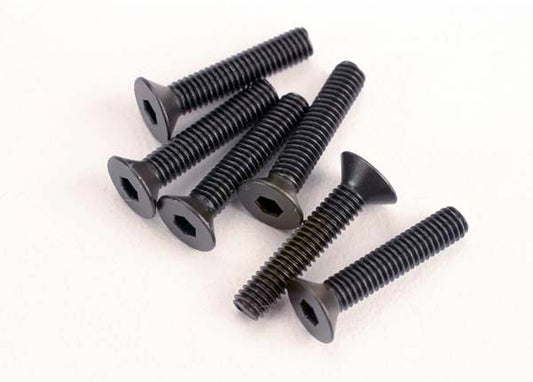 Traxxas Screws, 3x15mm Countersunk Machine (6) (hex drive) (2553)