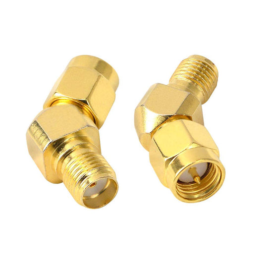 Single SMA 45° Angle Male to Female Antenna Adapter