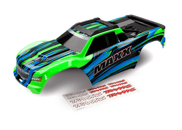 Traxxas Body, Maxx®, Green (painted)/ Decal Sheet (8911G)