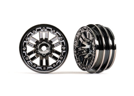 Traxxas Wheels, 1.0" (black) (2) (9768-BLKCR)