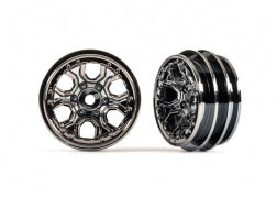 Traxxas Wheels, 1.0" (black chrome) (2) ) (9770-BLKCR)