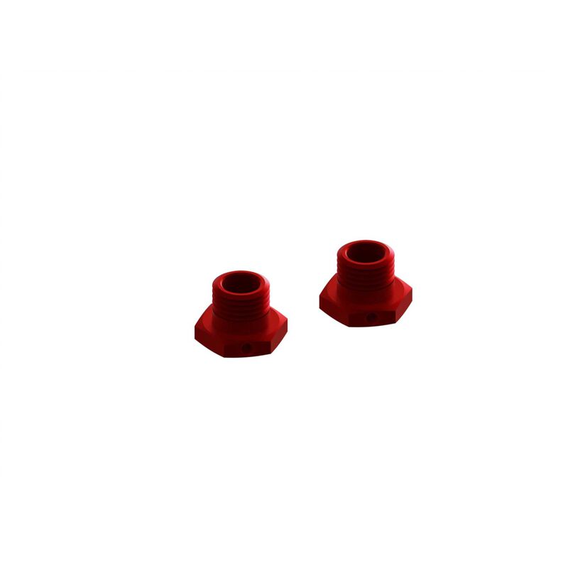 ARRMA Aluminum Wheel Hex 17mm 14.6mm Thick Red (2) (ARA311035)