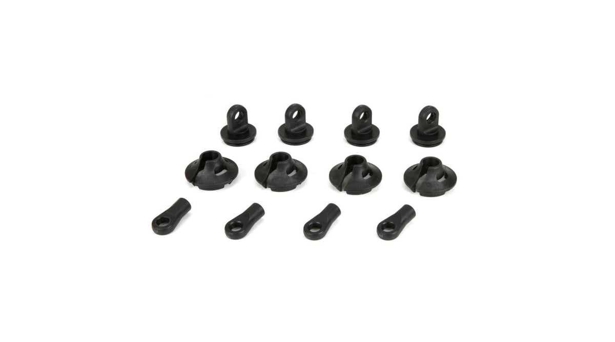 Losi Spring Cups/Clips/Shock Ends (2): 1/5 4WD DB XL LOS253006