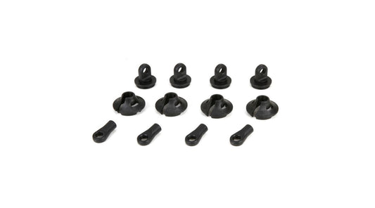 Losi Spring Cups/Clips/Shock Ends (2): 1/5 4WD DB XL LOS253006