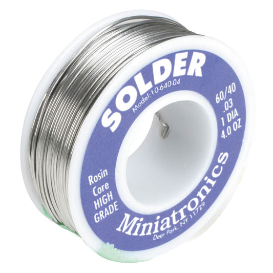 Miniatronics Rosin Core Solder 60/40, 4oz MNT1064004