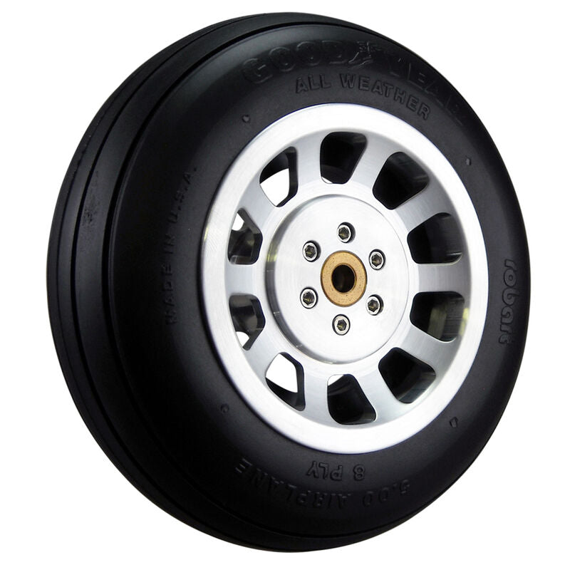 Robart Scale P-51 Aluminum Wheel 5" (1) (ROB13850SP51)