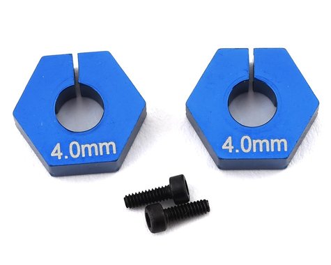 Team Associated RC10 B6.2 4.0mm Clamping Wheel Hex (Blue) (2) (ASC91862)