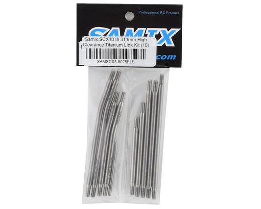 Samix SCX10 III 313mm High Clearance Titanium Link Kit (10) (SAMSCX3-5025FLS)