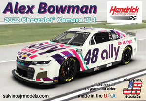 Salvino's JR Models 1/24 Hendrick Motorsports Alex Bowman 2022 Camaro Plastic Model Car Kit (SJMHMC2022ABP)